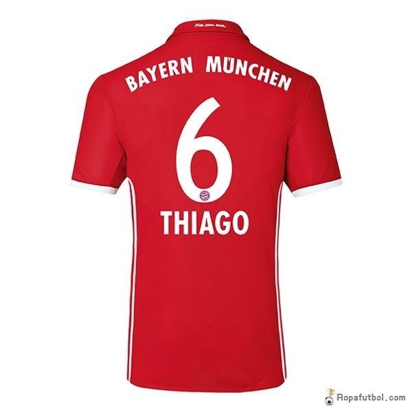 Camiseta Bayern de Múnich Replica Primera Ropa Thiago 2016/17 Rojo